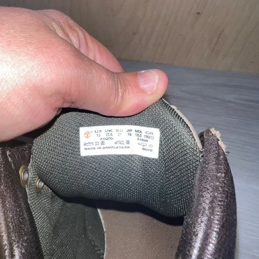 Timberland Field Boots Tan Leather A1026 Toddler 13‎